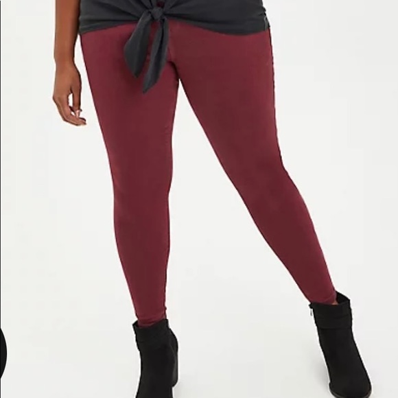 TORRID JEGGING - SUPER SOFT DARK RED - Picture 6 of 6